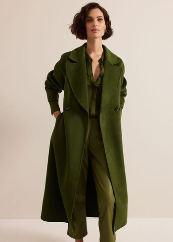 Phase Eight Darcy Double Faced Wool Coats Green Canada | YLWMST-581